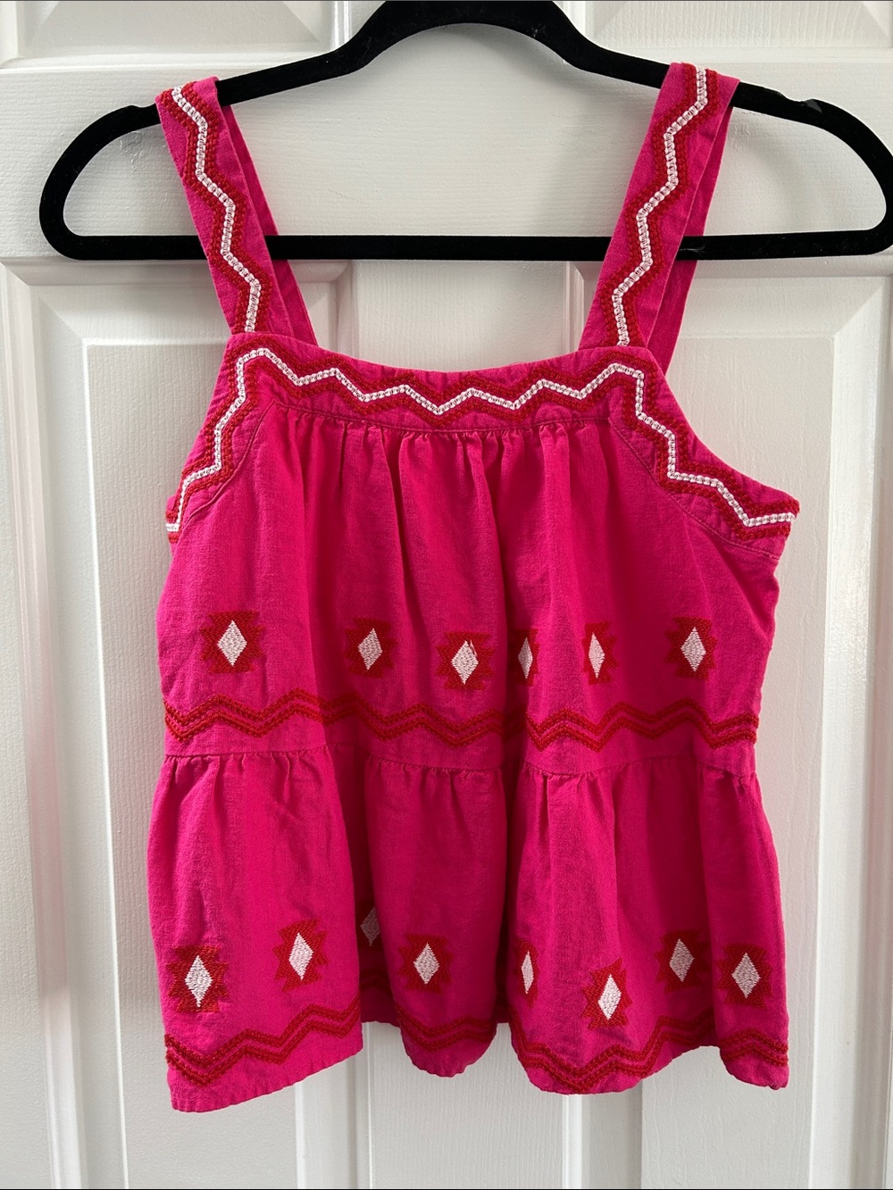 XXSP Loft Hot Pink Embroidered Tank Top
